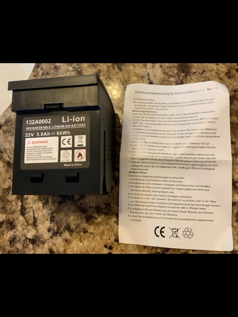 New! Rechargeable Li-ion battery 22V, 3.0Ah, 66Wh capacity replacement Battery. - Picture 4 of 6
